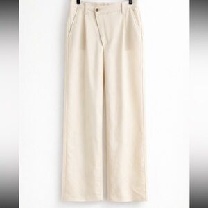 Abercrombie & Fitch Cream High-Rise Trousers Size 8